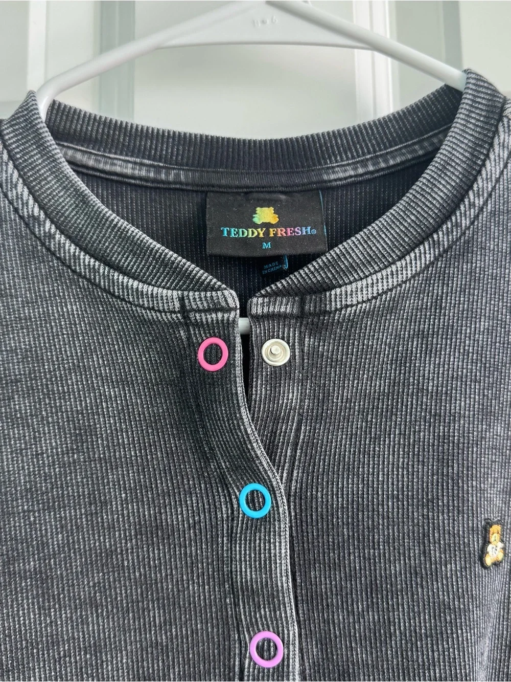 Teddy Fresh Acid Wash Rib Snaps Top - Picture 3 of 6